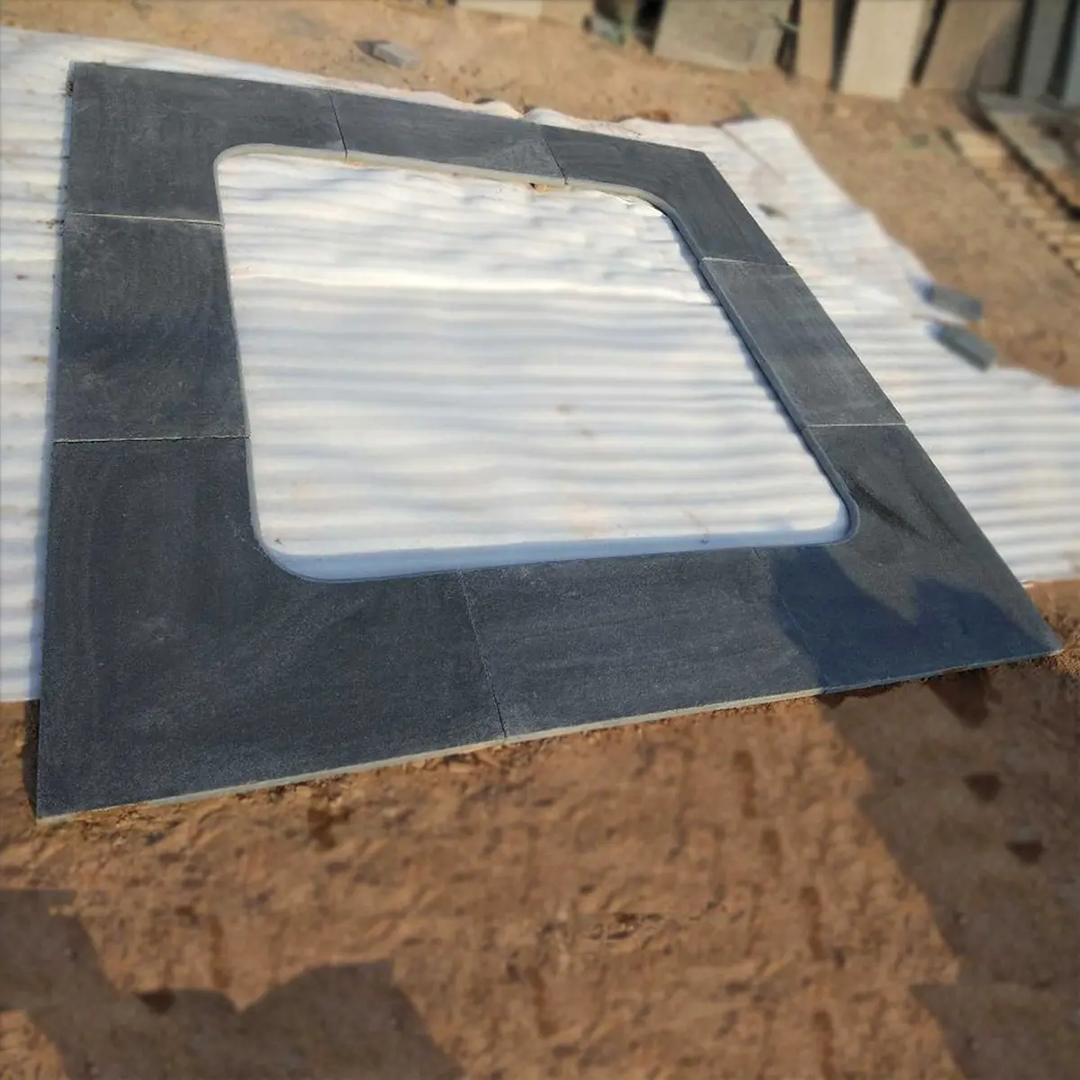 Kadapa Black — pool coping